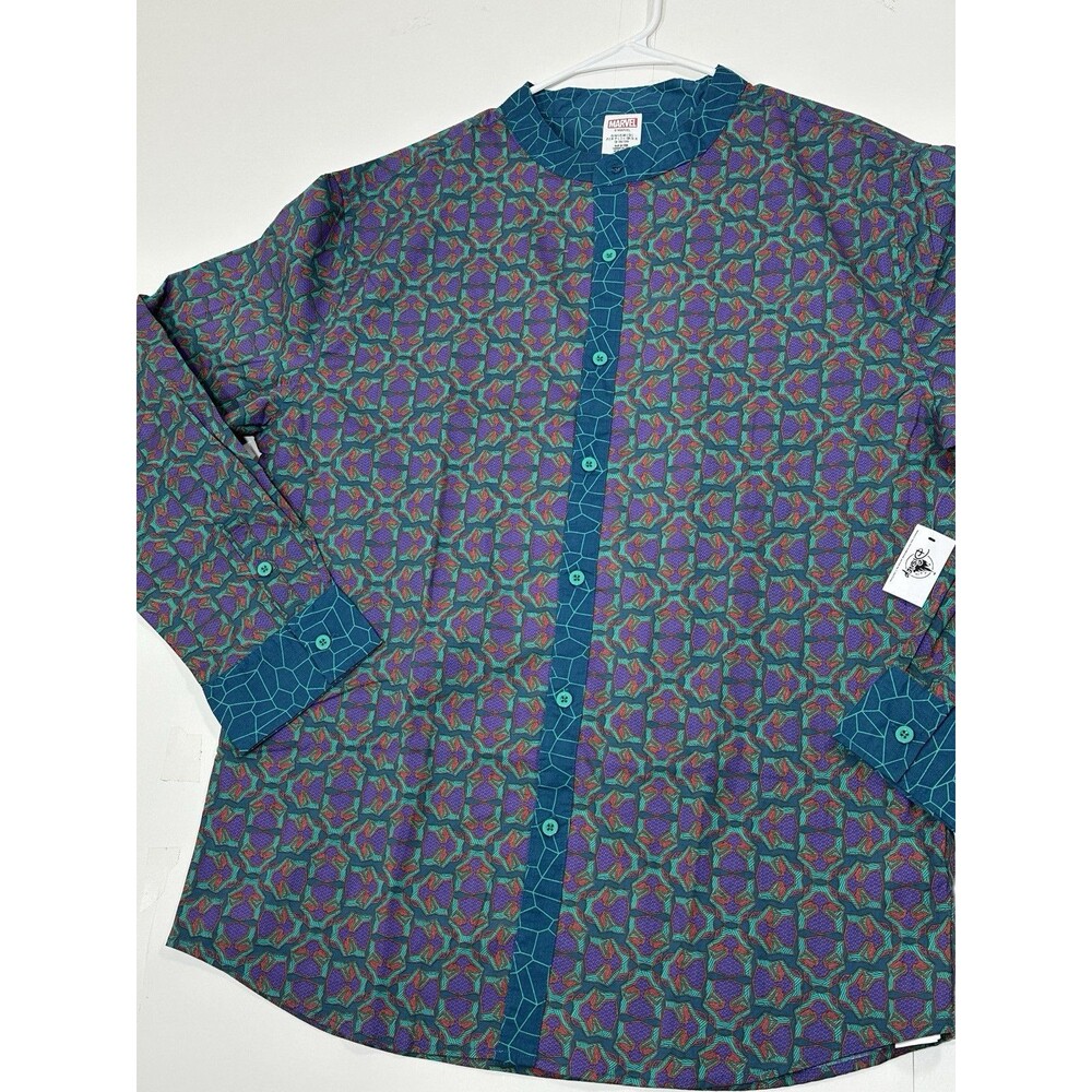 NWT MARVEL Disney Black Panther Wakanda Forever Shirt Size Large Button Up $60 - Picture 4 of 10